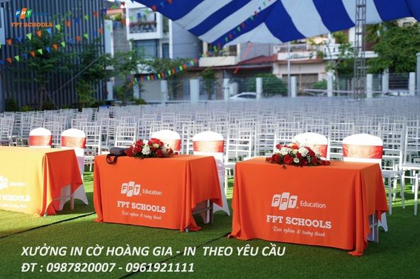 Khăn trải bàn in logo - Xưởng May Cờ Hà Nội